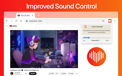 Bass Booster Chrome Extension – अपनी आवाज़ को 500% तक बढ़ाएं - Screenshot 1