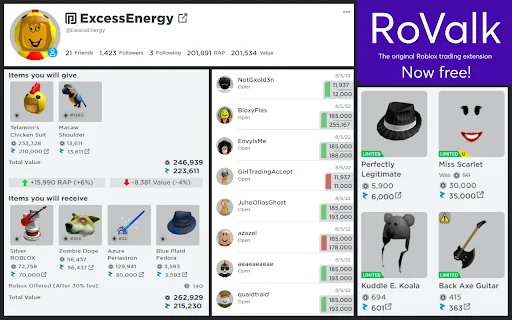 RoValk डाउनलोड करें – Roblox ट्रेडिंग के लिए सबसे बेहतरीन टूल - Screenshot 1