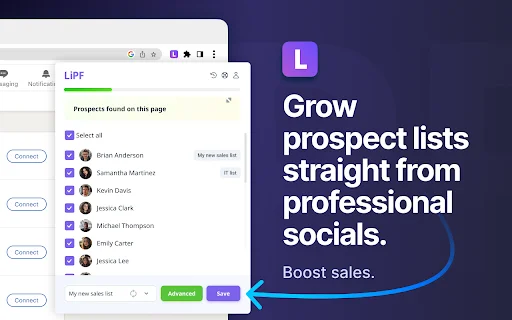 LI Prospect Finder डाउनलोड करें – LinkedIn से लीड्स निकालें - Screenshot 1