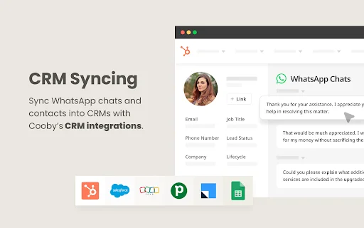 Cooby: WhatsApp के लिए सर्वश्रेष्ठ CRM एक्सटेंशन – अभी डाउनलोड करें - Screenshot 1