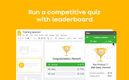 Slido डाउनलोड करें – Google Slides के लिए लाइव पोल और Q&A टूल - Screenshot 3
